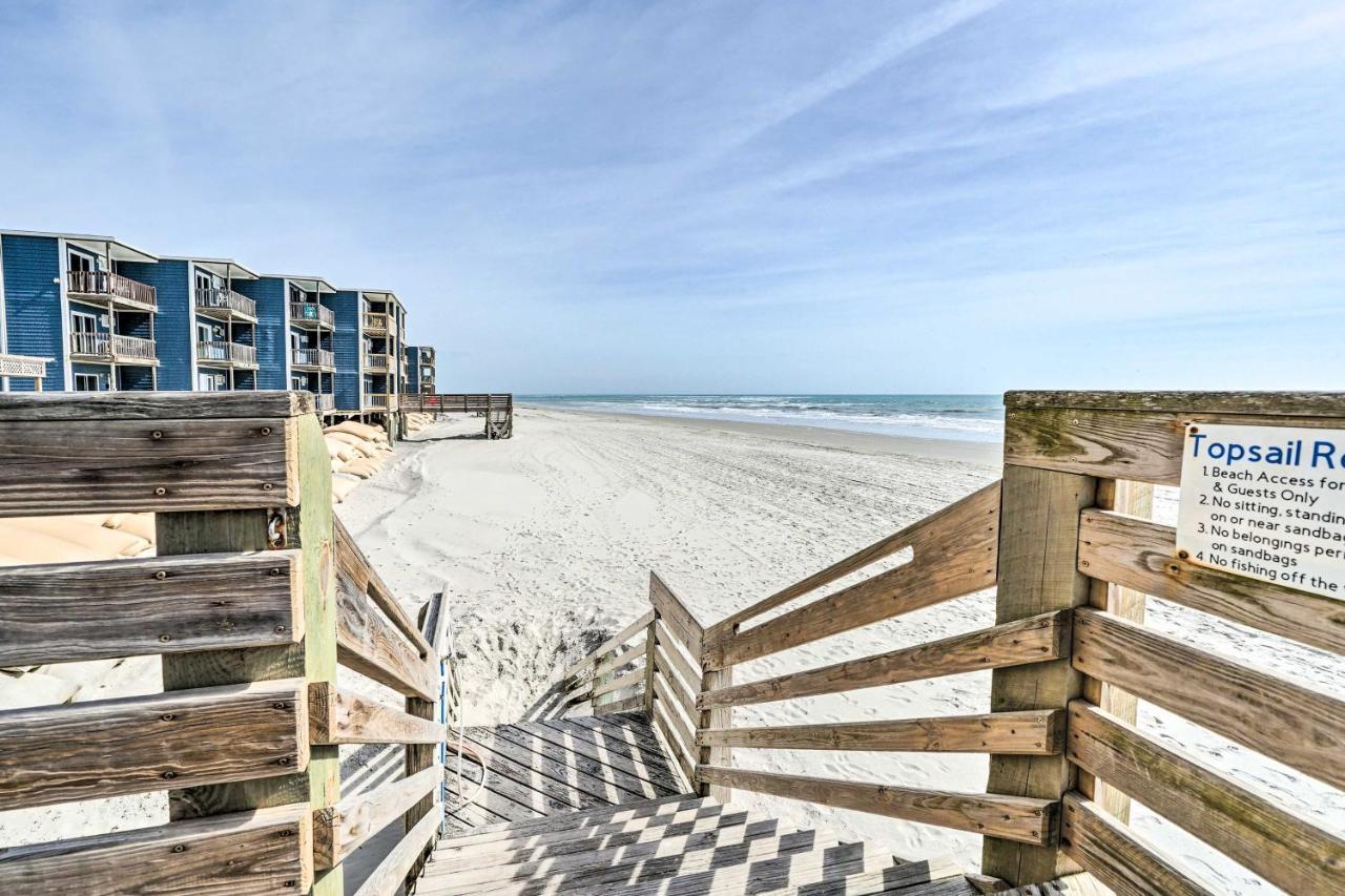 North Topsail Condo - Steps To Beach! North Topsail Beach Esterno foto